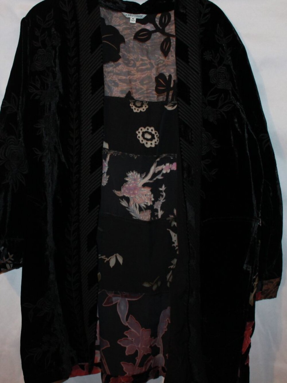 John Mark Magic Moment Velvet Burnout Kimono Cardigan